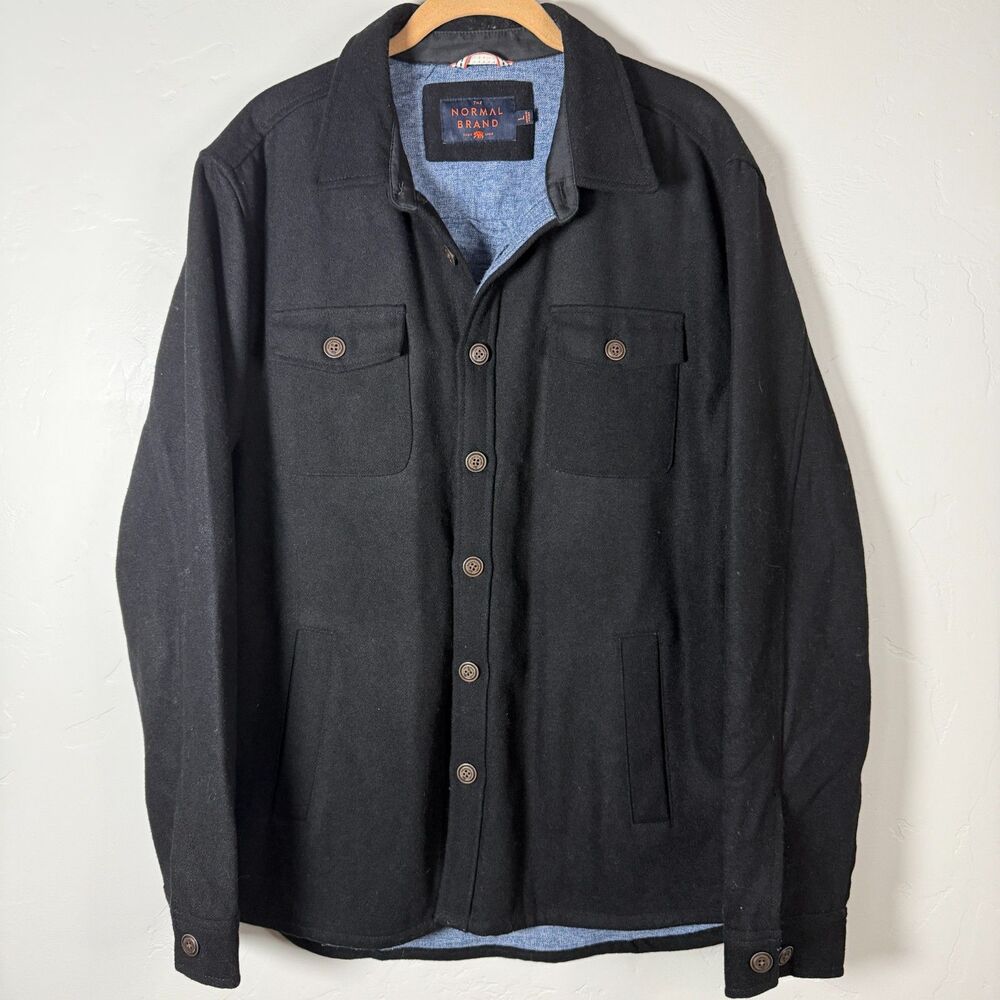 The Normal Brand Men’s "Brightside" Wool Blend Workwear Jacket Size Large
